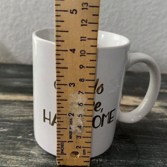 Ceramic Coffee Mug "Hello There Handsome" 11 Oz White & Gold - Dishwasher Safe - Picture 4 of 5